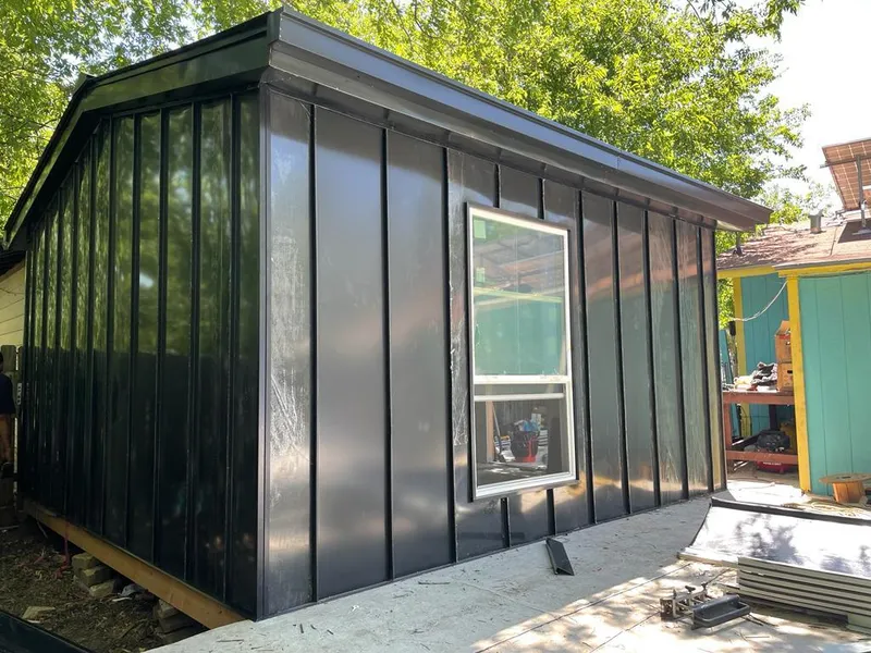 Black standing seam metal wall panels for Metal Roof Installation in Rockledge